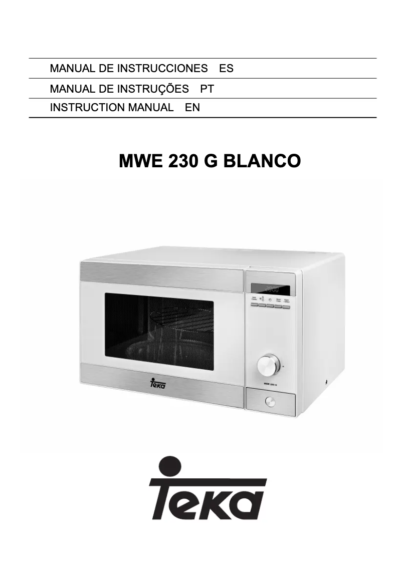 Page 1 of the manual User Manual Teka MWE 230 G