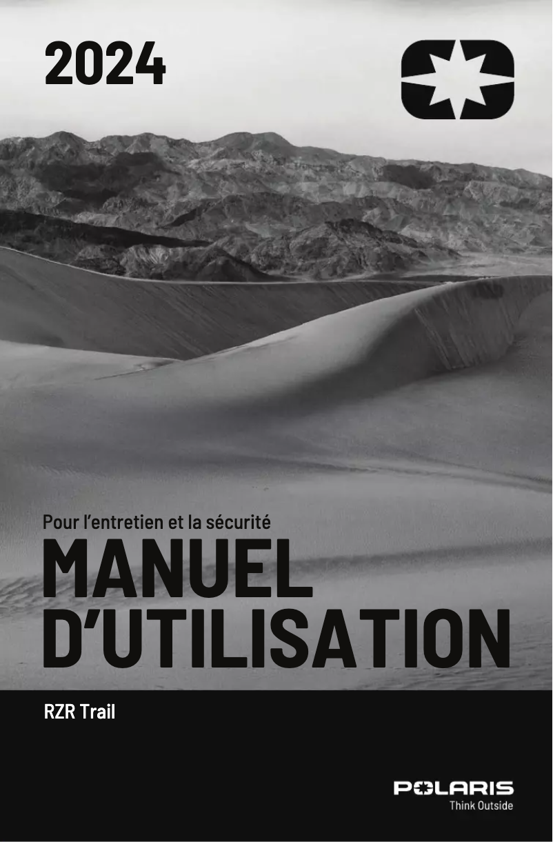 First page image of the manual for RZR Trail Sport (2024)