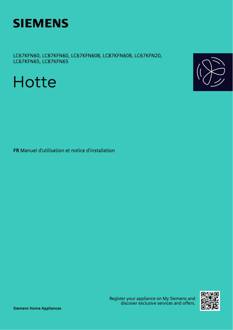 Page 1 of the manual User Manual Siemens LC67KFN60