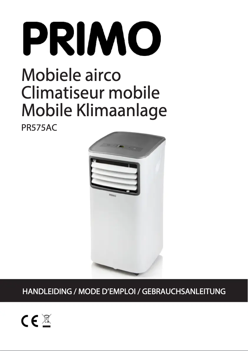 First page image of the manual for PR575AC