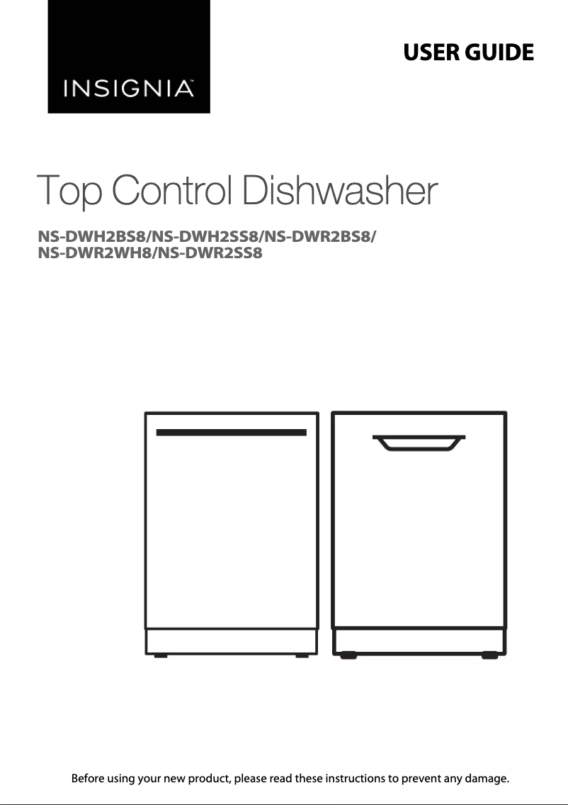 First page image of the manual for NS-DWH2BS8