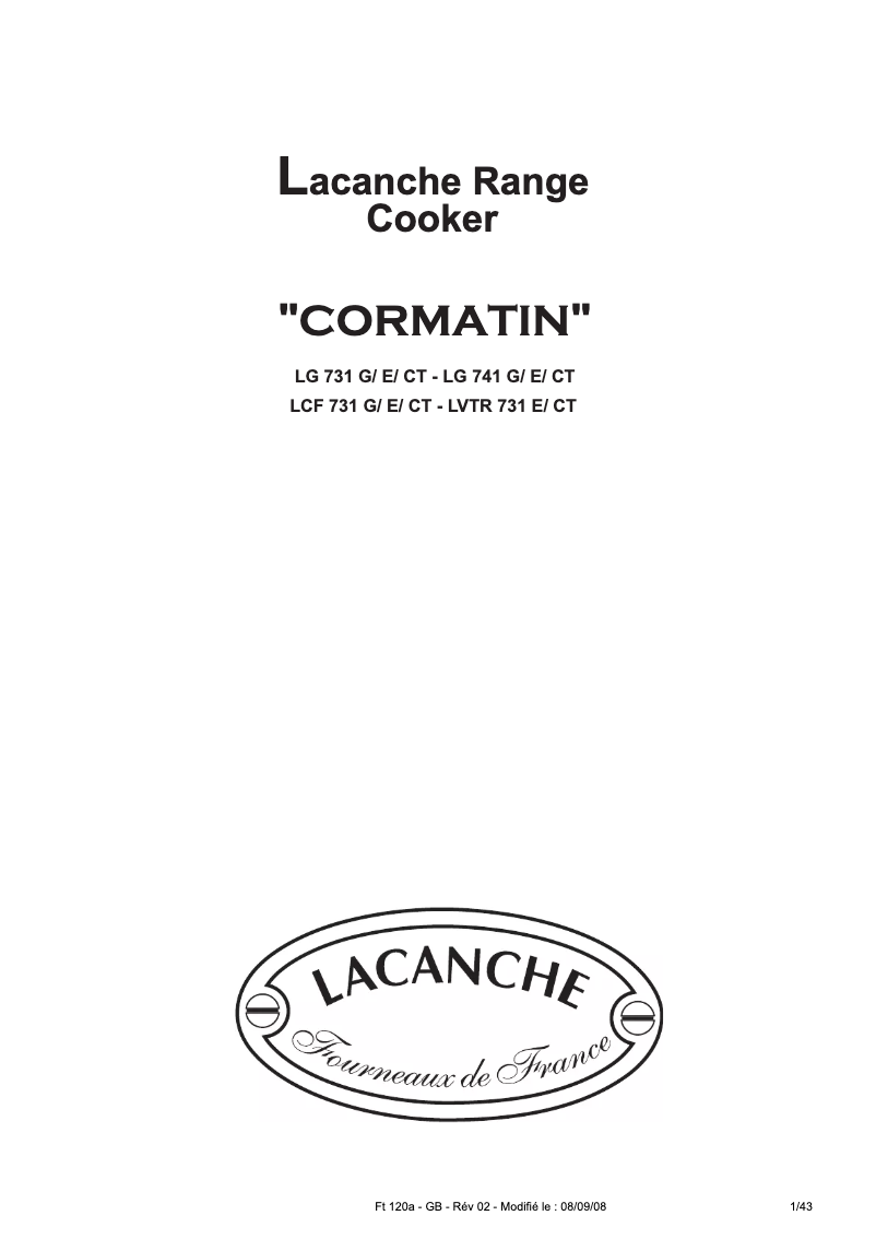 First page image of the manual for Cormatin