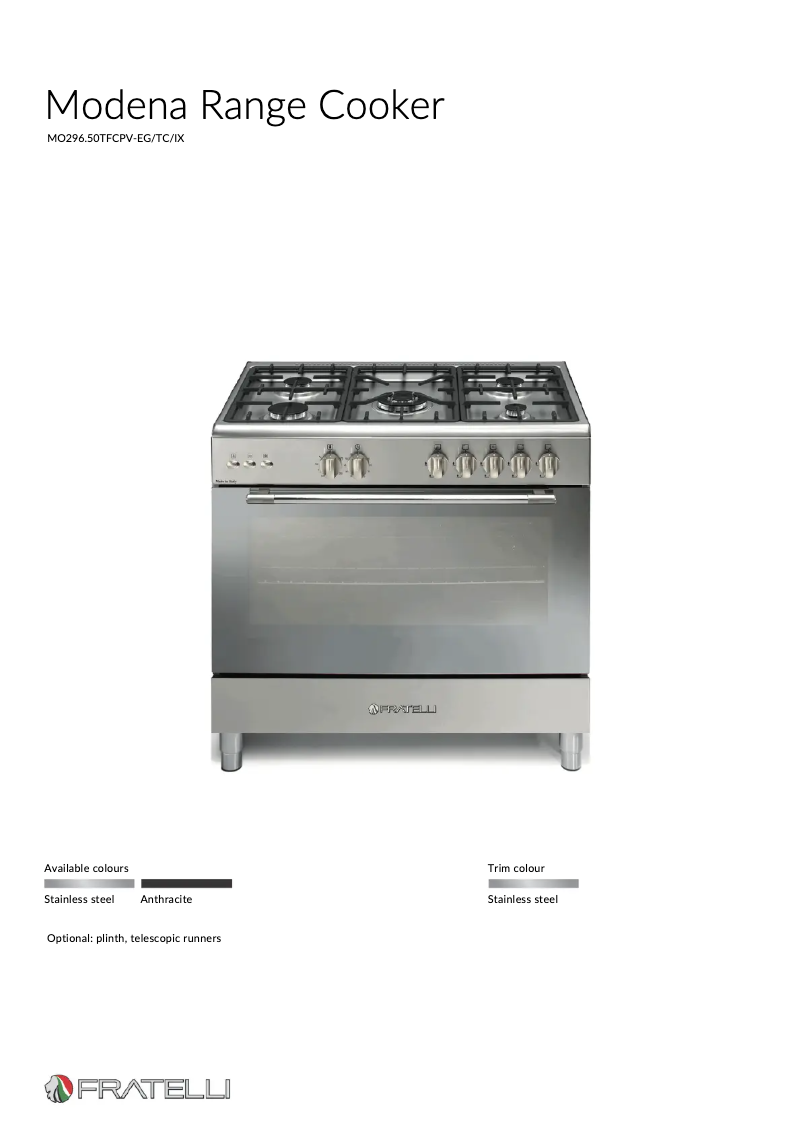 First page image of the manual for MO29650TFCPVIX