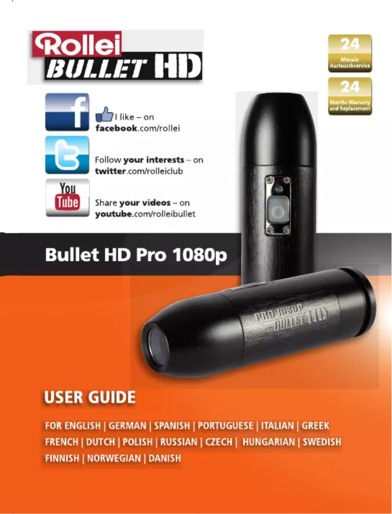 Page 1 of the manual User Manual Rollei Bullet HD 2 lite