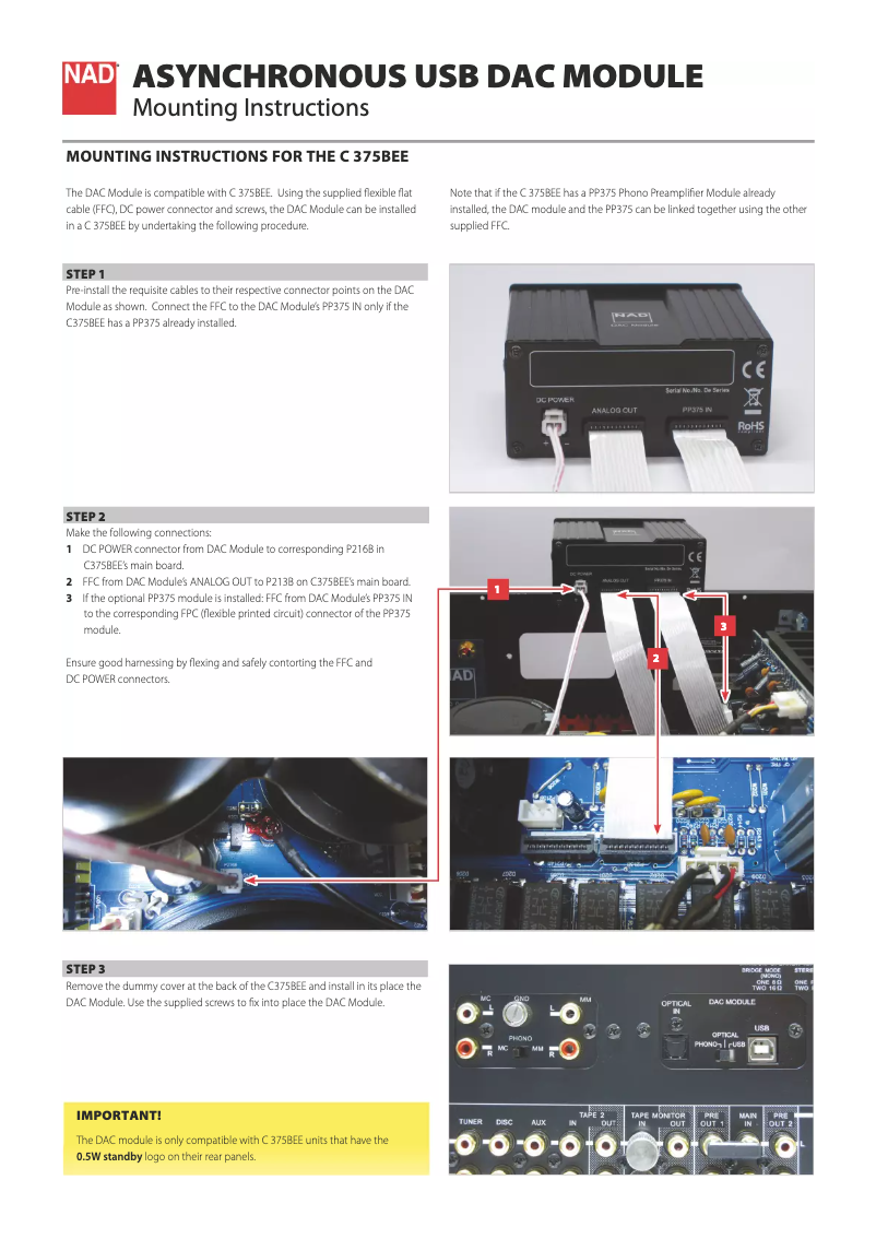 First page image of the manual for MDC DAC