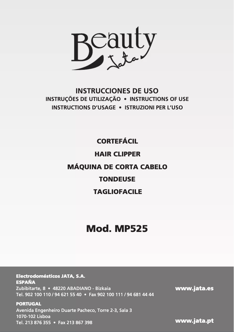 First page image of the manual for MP525