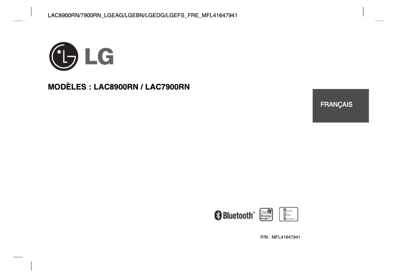 Page 1 of the manual User Manual LG LAC7900R