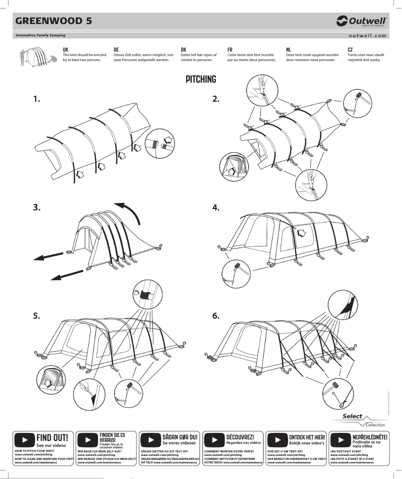 Page 1 of the manual User Manual Outwell Greenwood 5