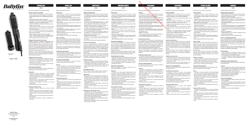 First page image of the manual for Shape & Smooth AS82E