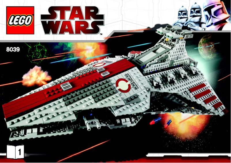 First page image of the manual for Venator-class Republic Attack Cruiser (TM)
