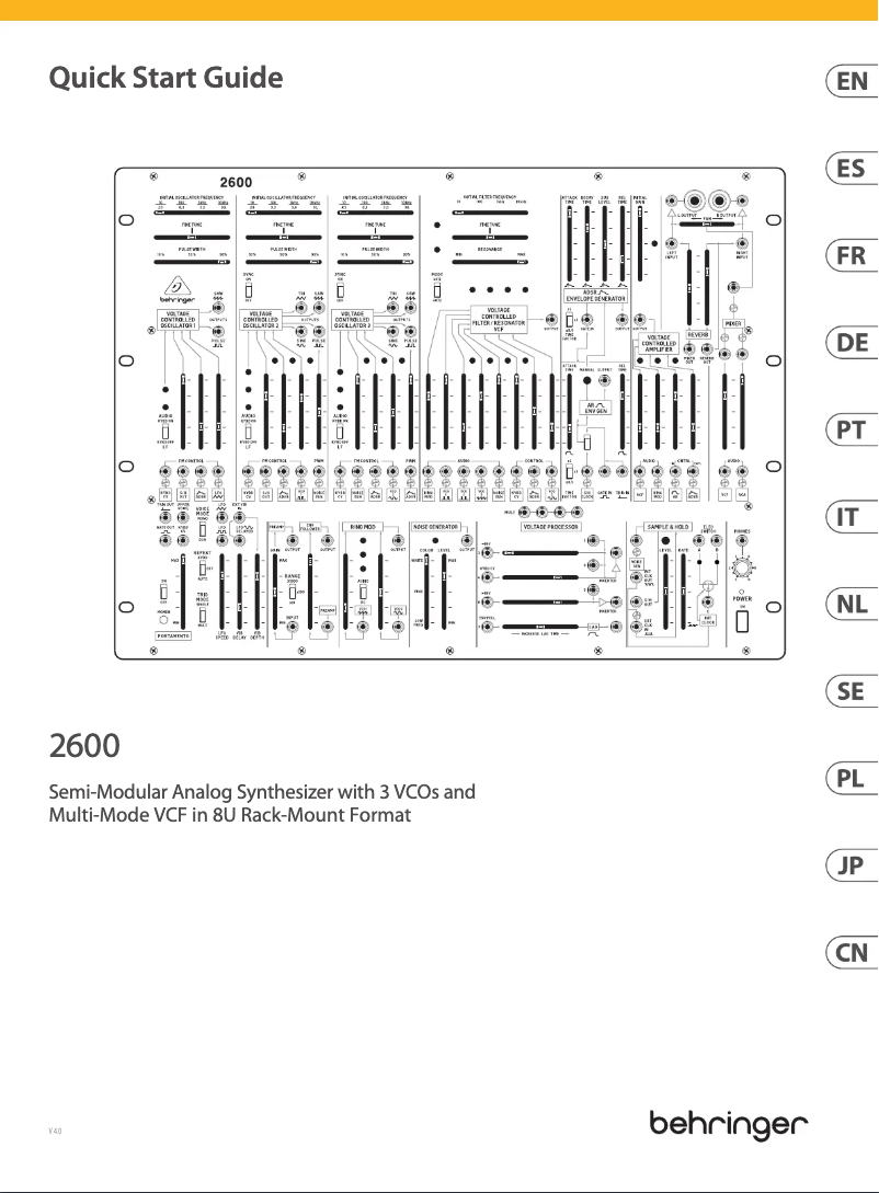 First page image of the manual for 2600