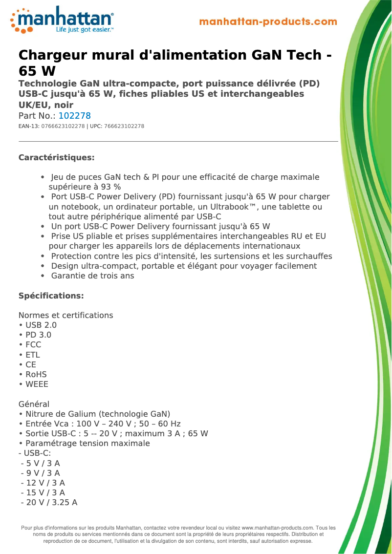 First page image of the manual for 102278