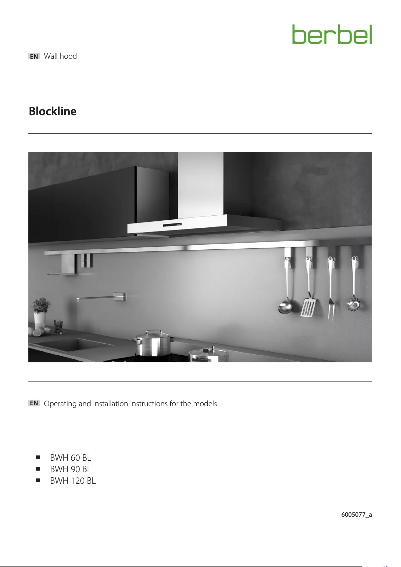 Page 1 of the manual User Manual Berbel BWH 60 BL