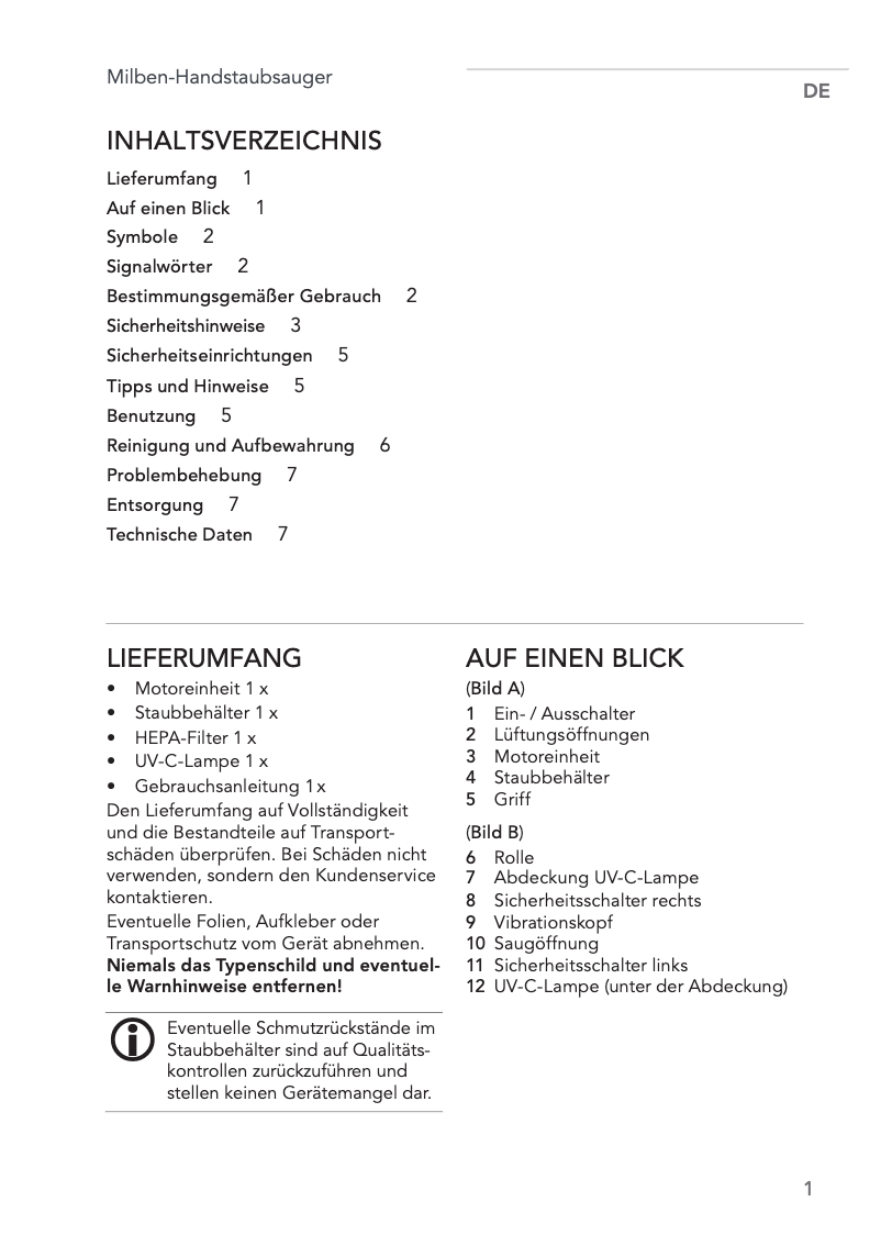 First page image of the manual for 00260