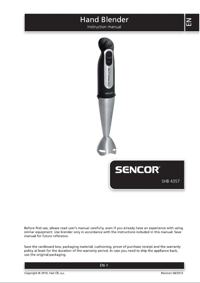 First page image of the manual for SHB 4357