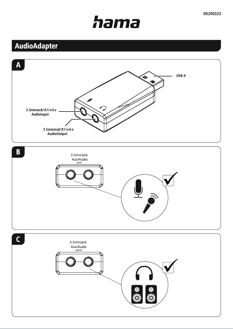 Page 1 of the manual User Manual Hama 00200323