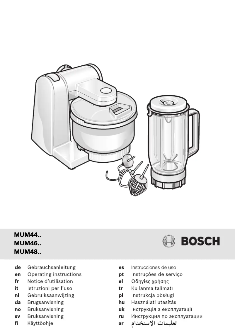 Page 1 of the manual User Manual Bosch ProfiMixx 46 MUM4655