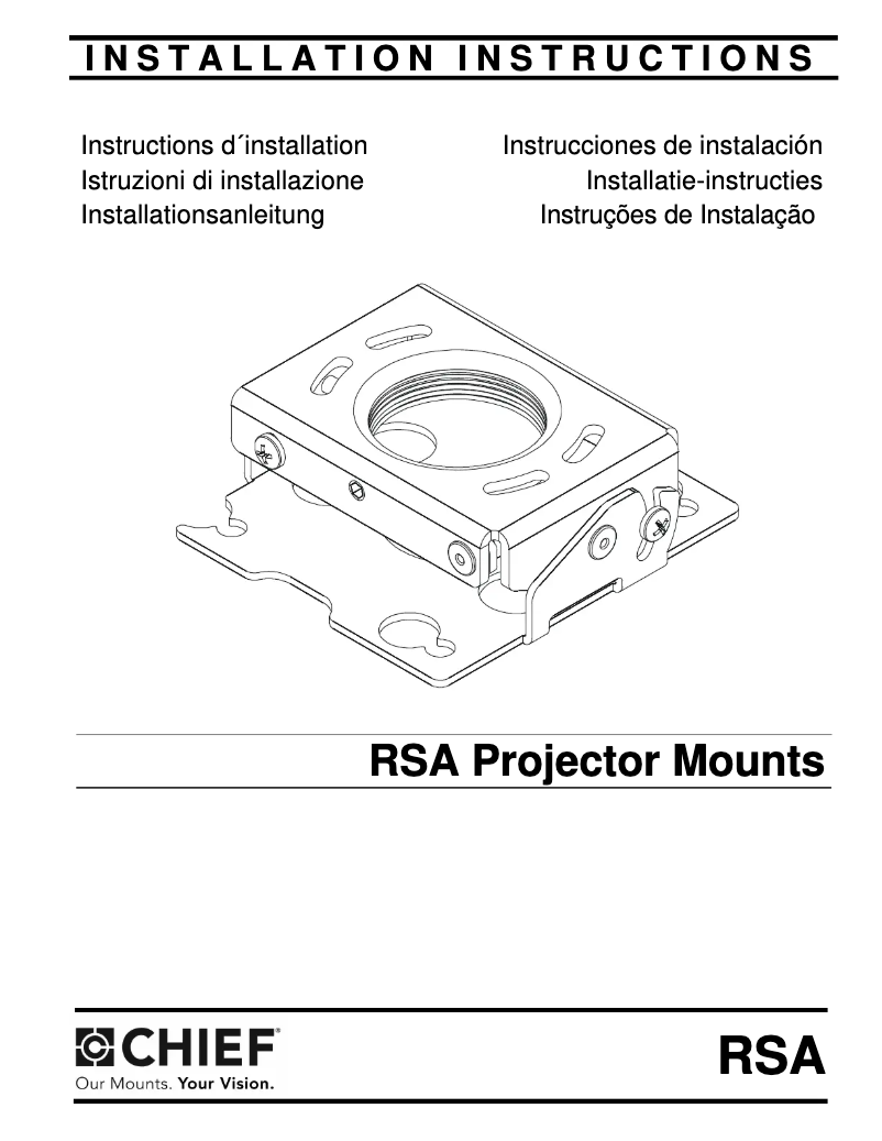 Page 1 of the manual User Manual Chief RSAU