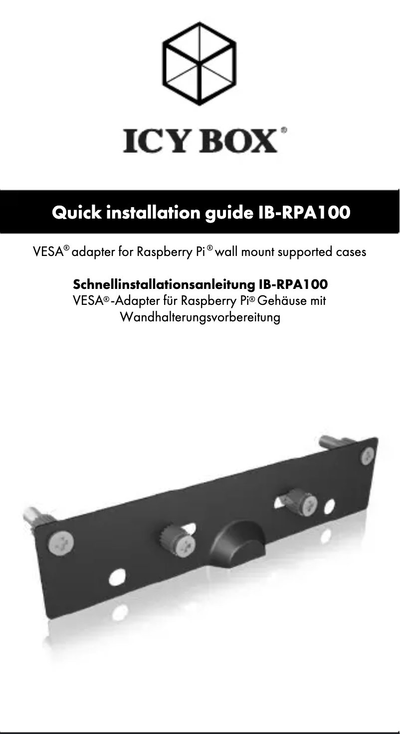 Page 1 of the manual User Manual Icy Box IB-RPA100