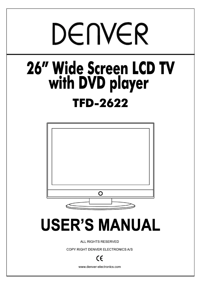 Page 1 of the manual User Manual Denver TFD-2622