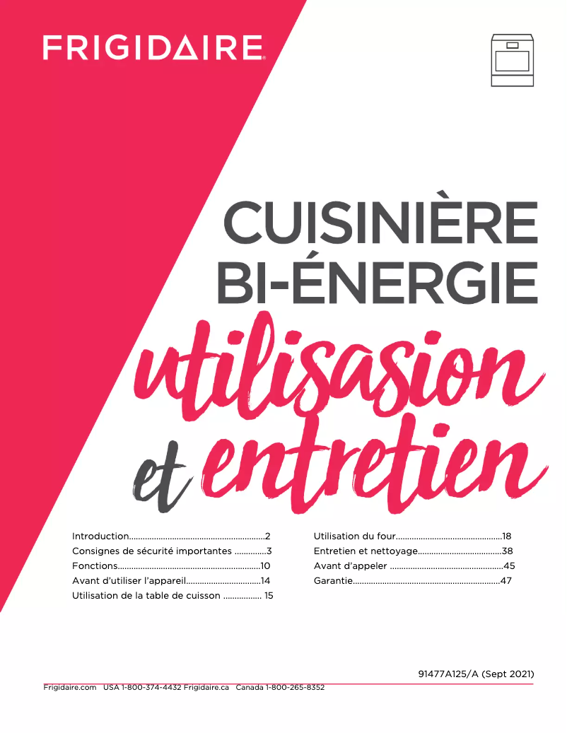 First page image of the manual for PCFD3668AF