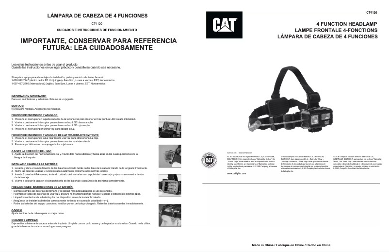 First page image of the manual for CT4120