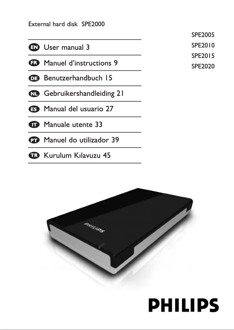 First page image of the manual for SPE2020