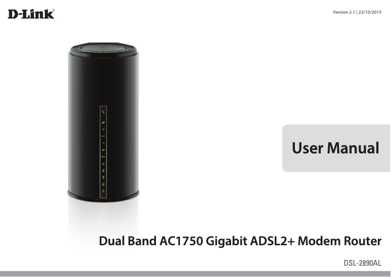 Page 1 of the manual User Manual D-Link DSL-2890AL