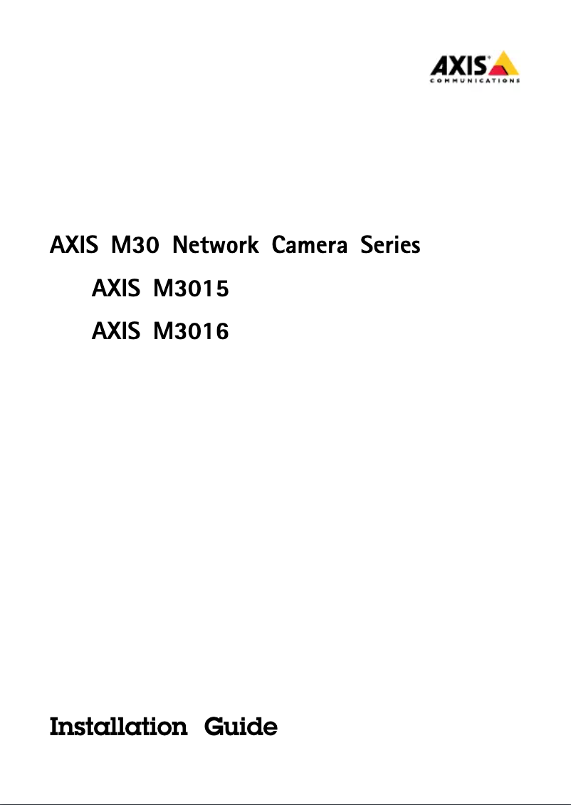 First page image of the manual for M3015 I