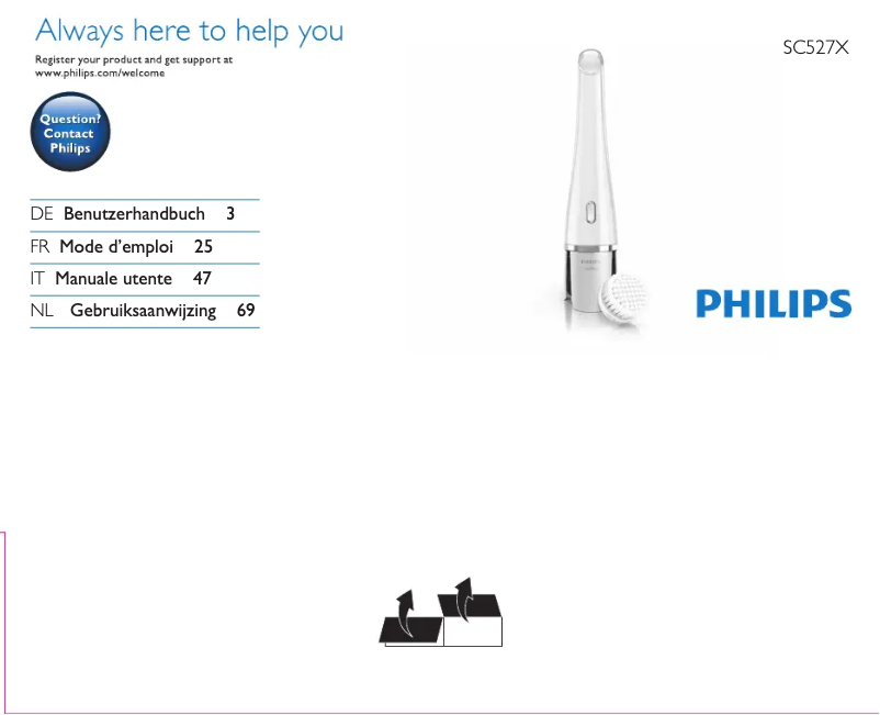 Page 1 of the manual User Manual Philips VisaPure SC5285