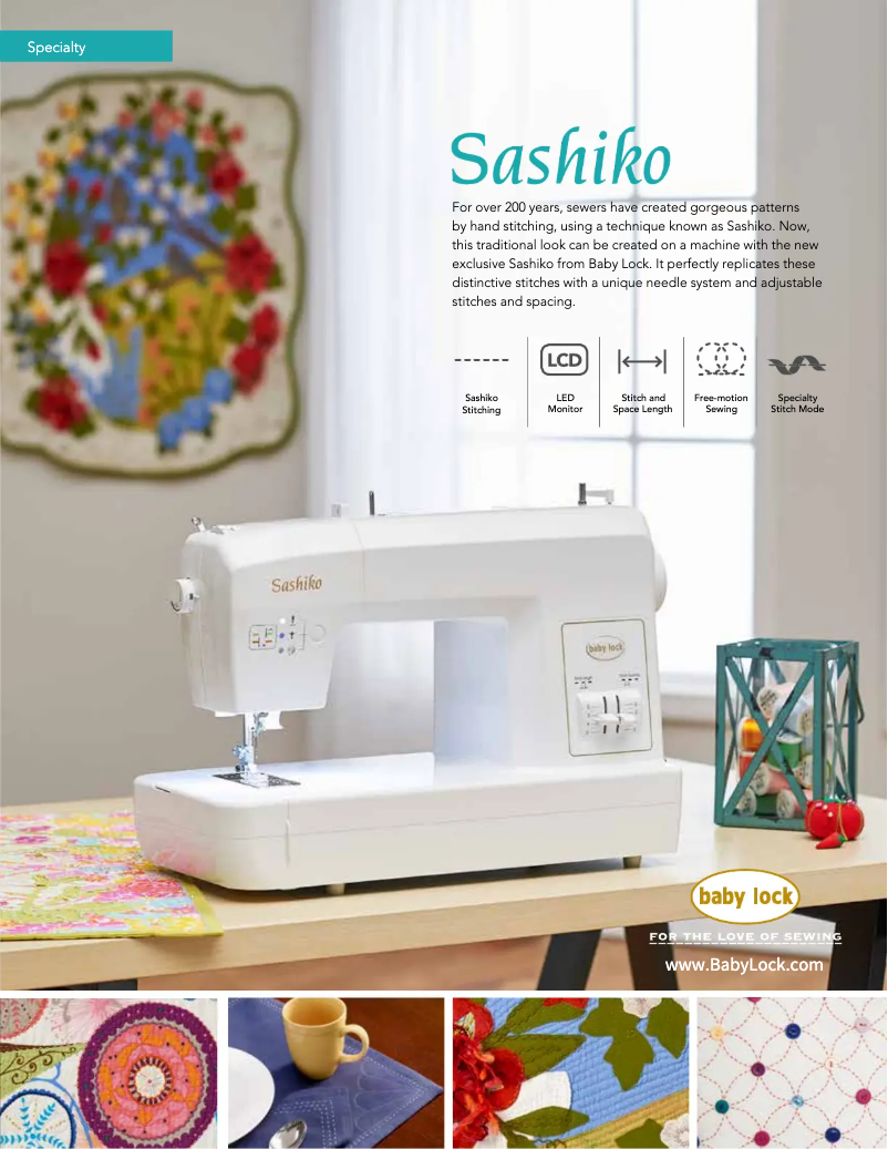 First page image of the manual for Sashiko BLQK