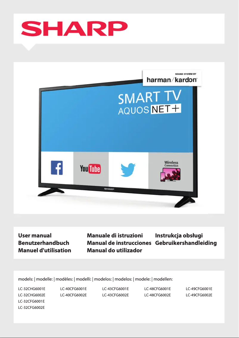 Page 1 of the manual User Manual Sharp LC-32CFG6001E