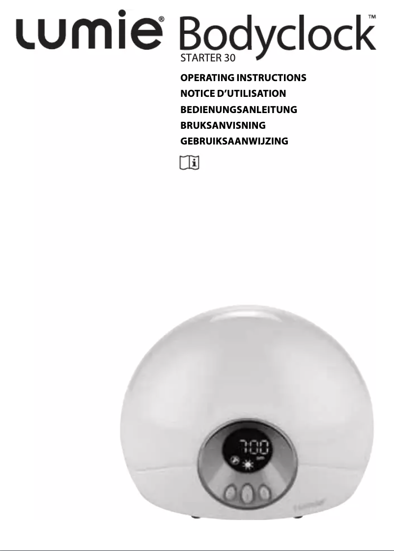 Page 1 of the manual User Manual Lumie Bodyclock Starter 30