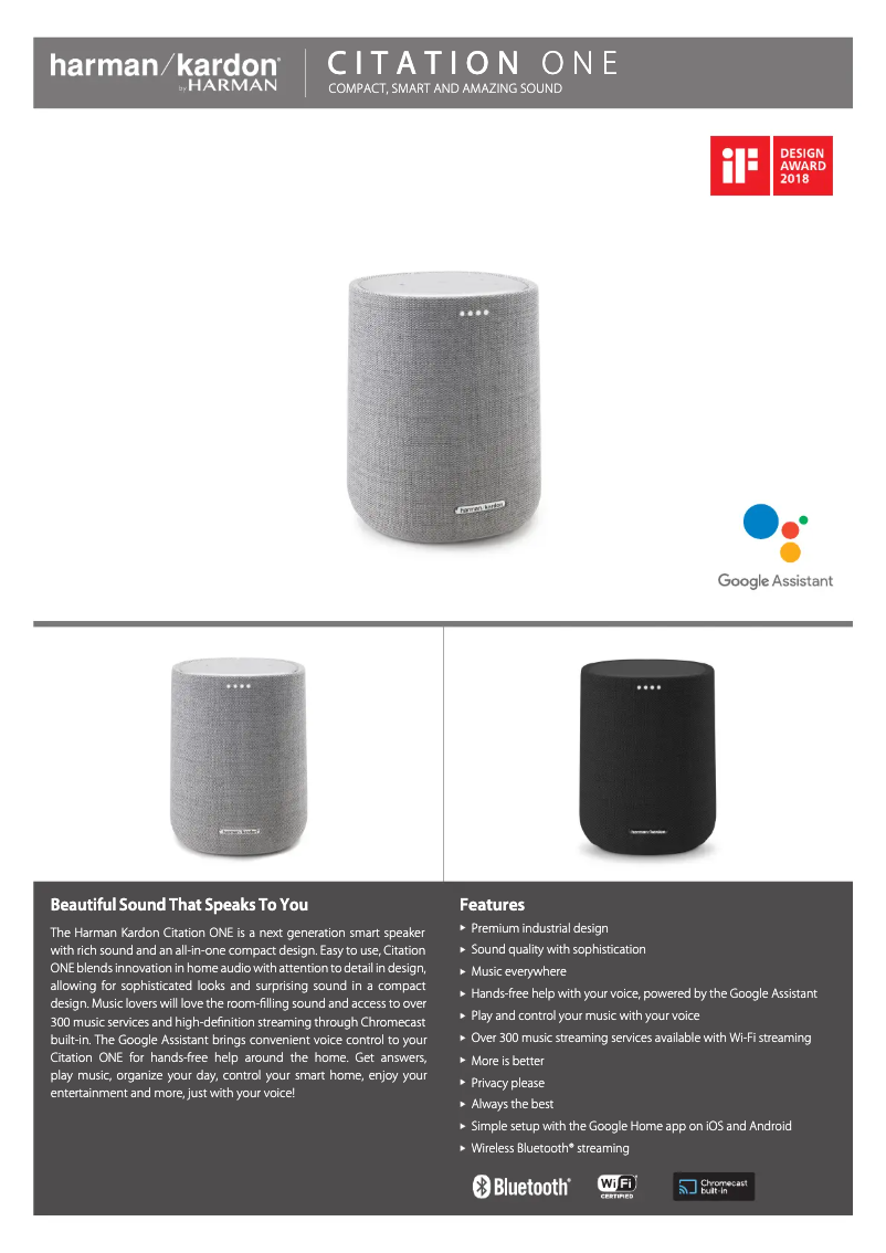 First page image of the manual for Citation ONE DUO