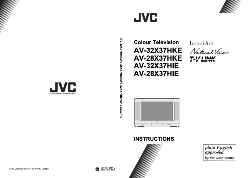 First page image of the manual for AV-32X37