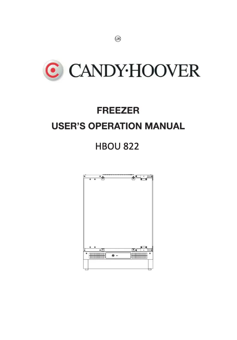 First page image of the manual for HBOU 822