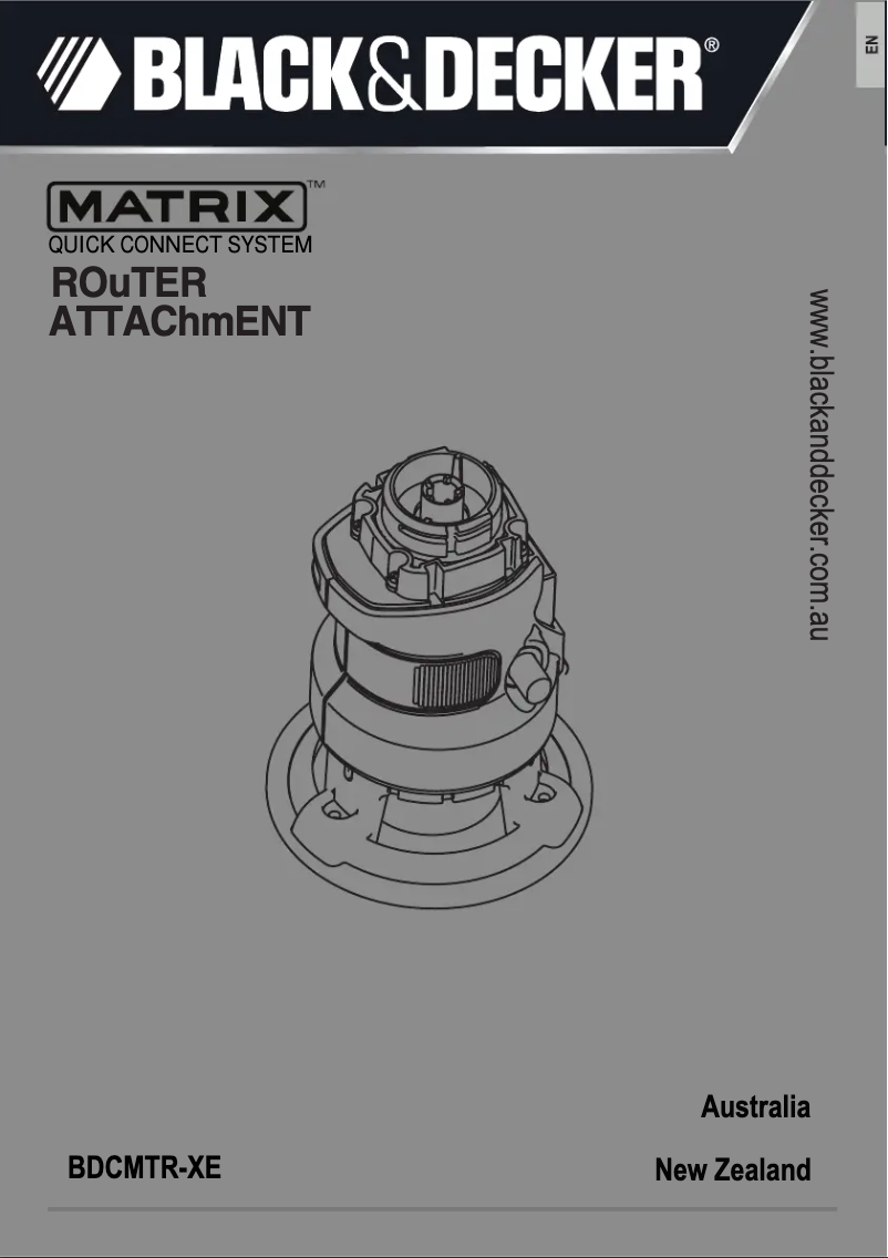 Page 1 of the manual User Manual Black & Decker BDCMTR-XE