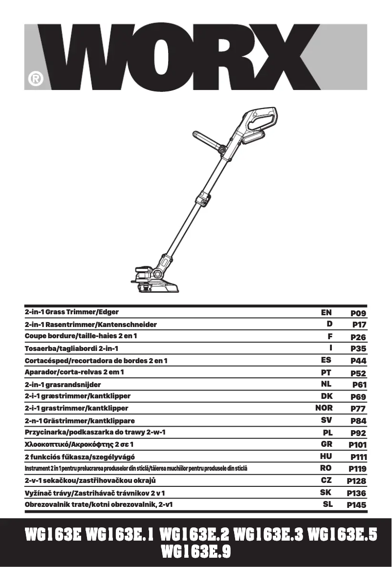 Page 1 of the manual User Manual Worx WG163E.3