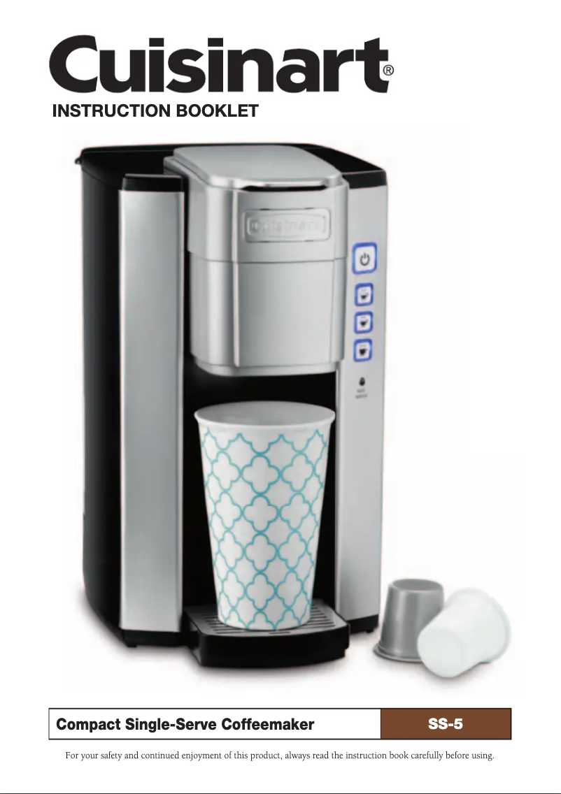 Page 1 of the manual User Manual Cuisinart SS-5