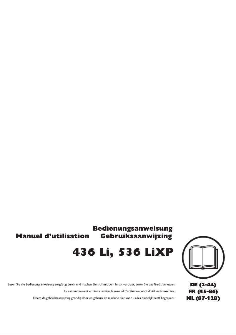 Page 1 of the manual User Manual Husqvarna 536Li XP