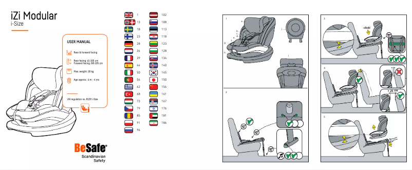 First page image of the manual for IZi Modular i-Size Base