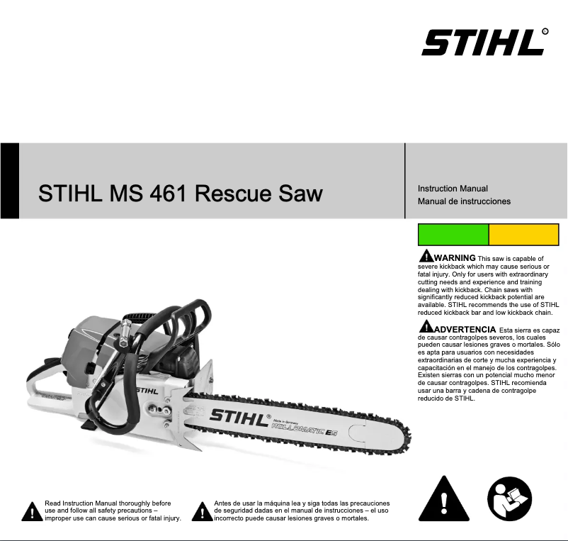 First page image of the manual for MS 461 Rescue
