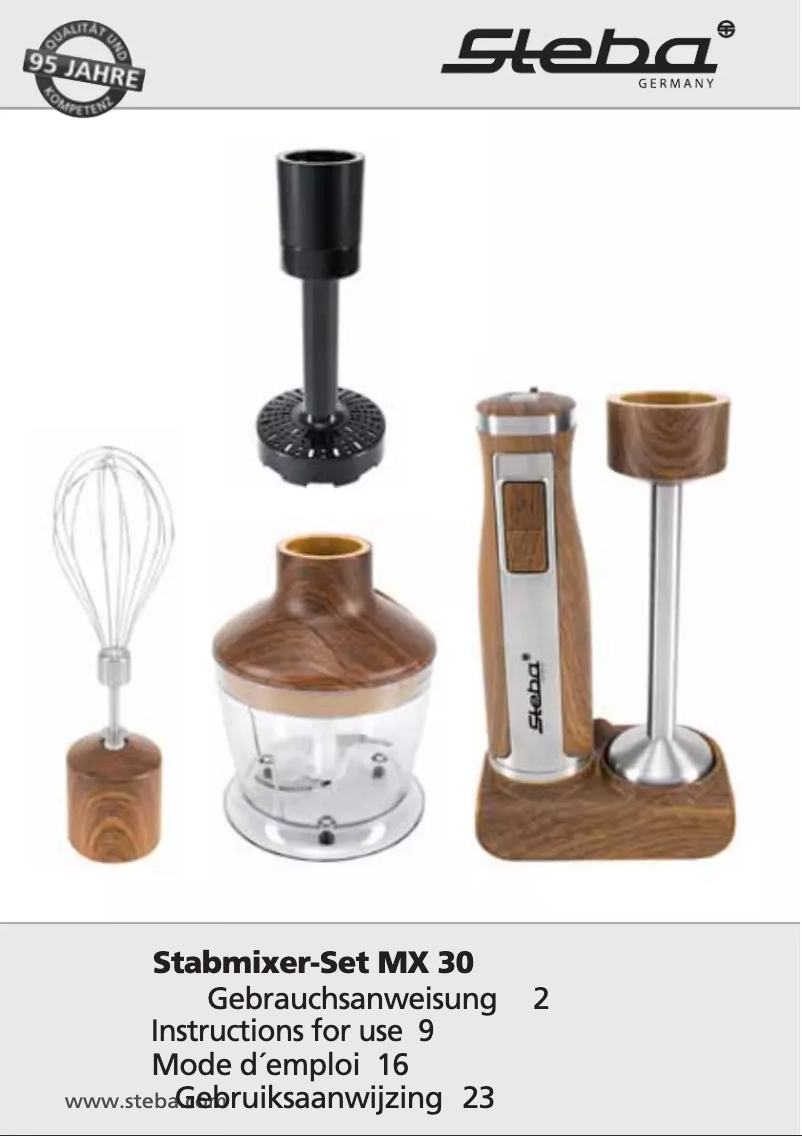 Page 1 of the manual User Manual Steba MX 30