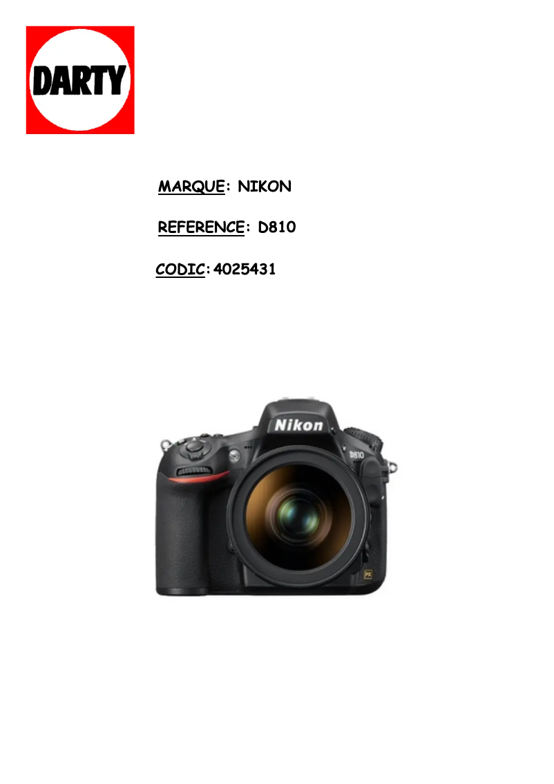 Page 1 of the manual User Manual Nikon D810