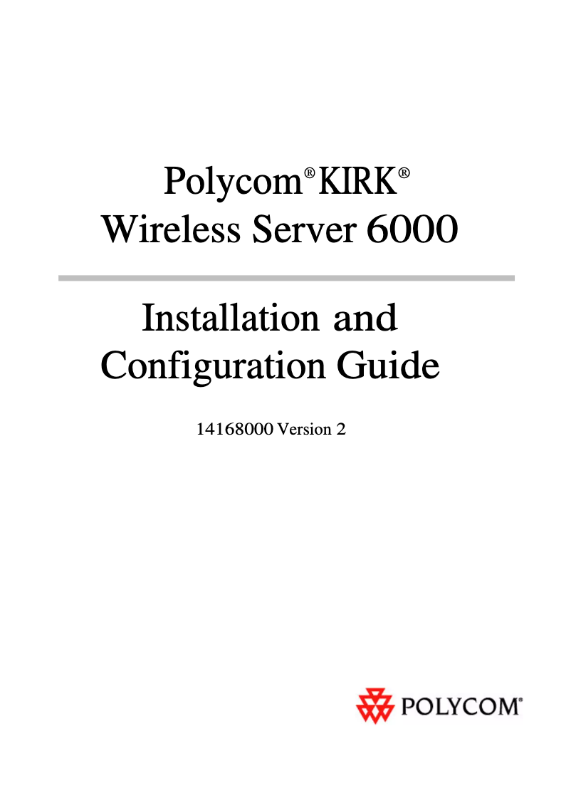 First page image of the manual for Wireless Server 6000