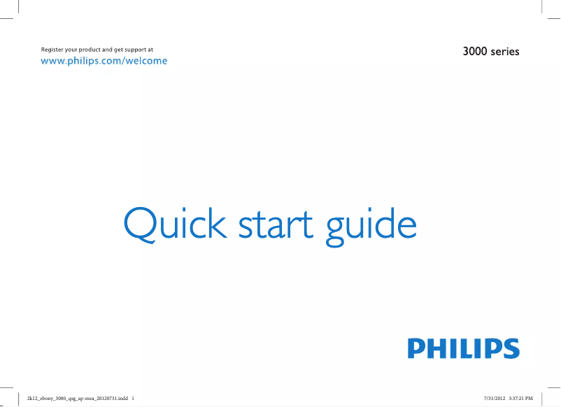 Page 1 of the manual Quick Start Guide Philips 32PFL3007S