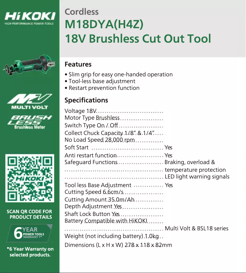 First page image of the manual for M18DYA