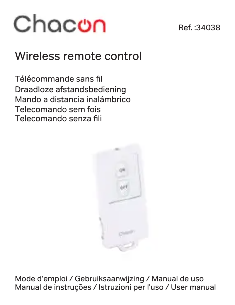 First page image of the manual for 34038