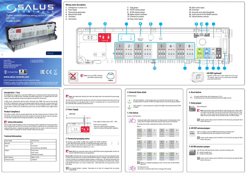 Page 1 of the manual User Manual Salus KL08RF
