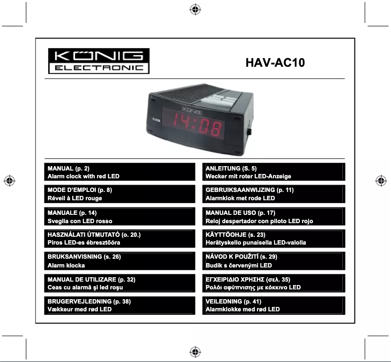 Page 1 of the manual User Manual Konig HAV-AC10